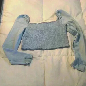 ASOS soft denim crop top